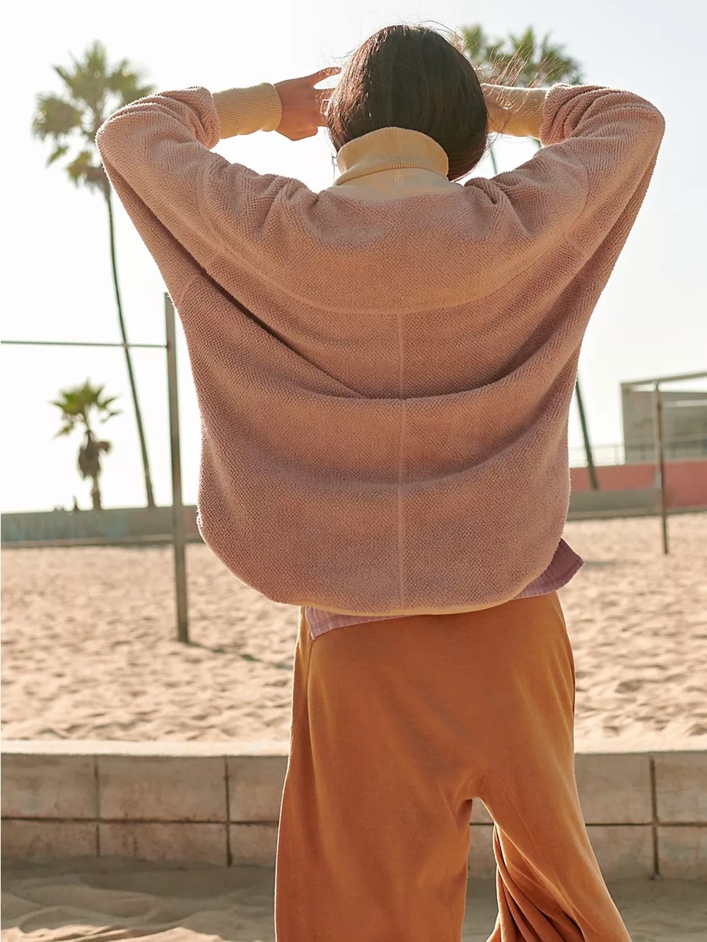 Free people movement mountain dreamin reversible Quarter‑Zip Pullover Jacket - Picture 3 of 8